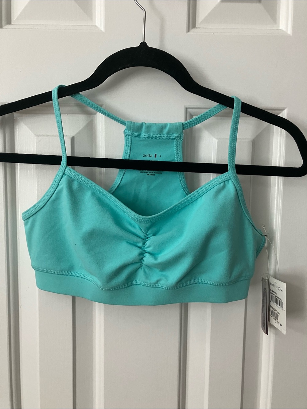 Zella Aqua Strappy Sports Bra - Teal